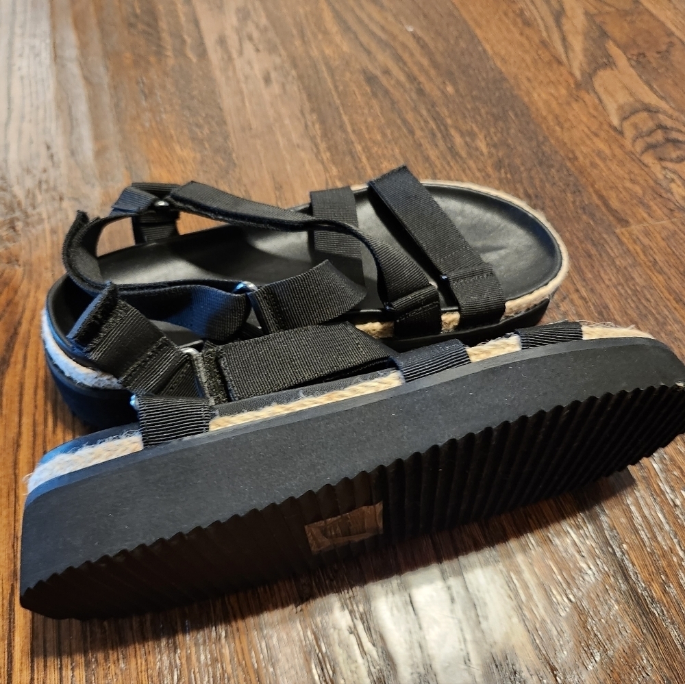 BP Gage Strappy Platform Sandals Women’s Size US 9 Black - Picture 3 of 4